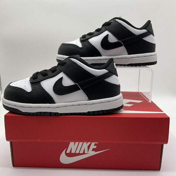 Nike Kid's Dunk Low Panda Size 8c (CW1589 100) Running Trainer Sneaker GUC